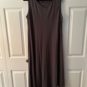 Eileen Fisher Gray Maxi Dress with Timeless Elegance